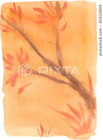 tree branch watercolor 80810604