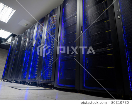 Server room data center. Backup, mining, hosting, mainframe 80810780