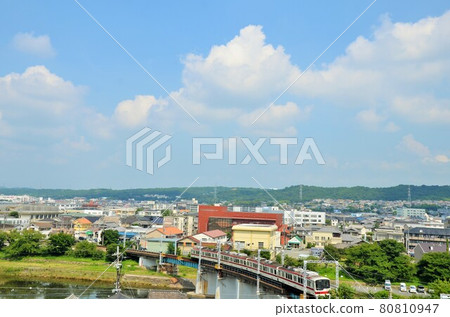 View of Miki city from the ruins of Miki Castle 80810947