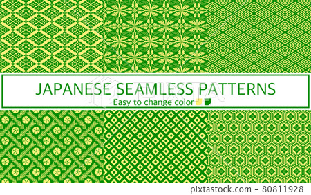 Japanese pattern seamless pattern set Japanese pattern seamless pattern set 80811928