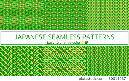 Japanese pattern seamless pattern set 80811987