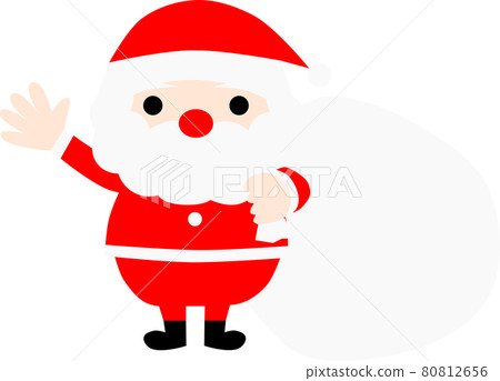 Santa Claus waving Christmas material 80812656