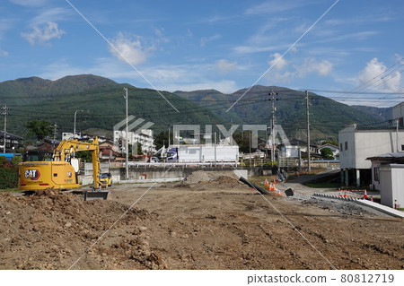 Sakaki interchange front line construction site Sakaki interchange front line construction site 80812719