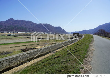 Scenery of Sakaki Town, Hanishina District, Nagano Prefecture Scenery of Sakaki Town, Hanishina District, Nagano Prefecture 80814169