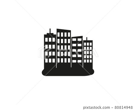 City, landscape, view flat icon. Vector illustration. 80814948