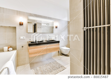 Interior design of beautiful and elegant bathroom Interior design of beautiful and elegant bathroom 80815487