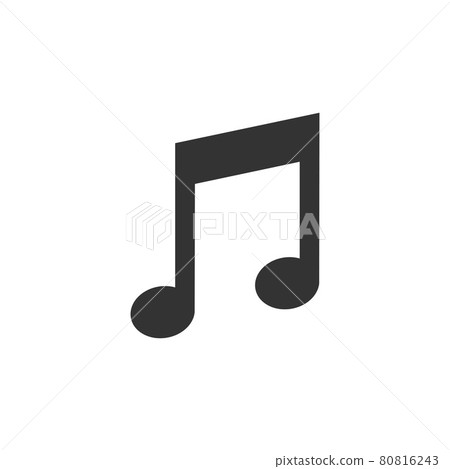 Music icon, note sign. Vector illustration, flat design. Music icon, note sign. Vector illustration, flat design. 80816243