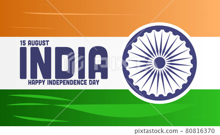 Indian National Flag color background with Ashoka Wheel, Elegant Poster, Banner or Flyer design for 15th August, Happy Independence Day celebration. Indian National Flag color background with Ashoka Wheel, Elegant Poster, Banner or Flyer design for 15th August, Happy Independence Day celebration. 80816370