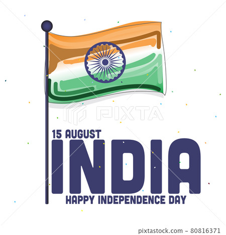 15th August Happy Independence day India Flyer design illustration. 15th August Happy Independence day India Flyer design illustration. 80816371