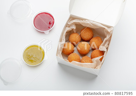 Fried, unhealthy fast food, restaurant menu and ad, business and delivery 80817595