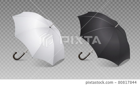 Two Realistic Umbrella Icon Set 80817844