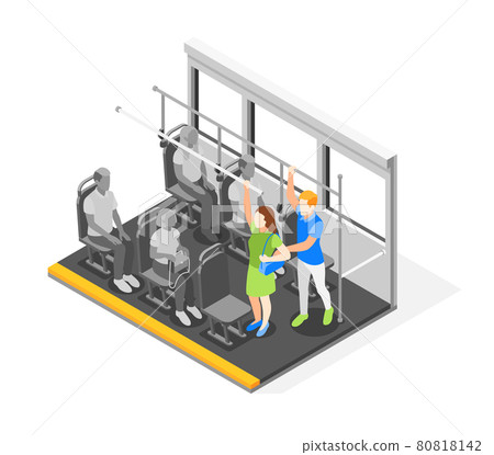 Touching Passenger Isometric Composition 80818142