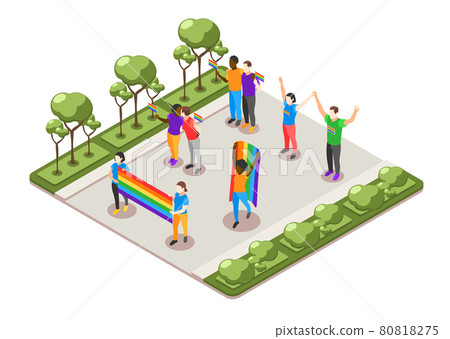 International Day Against Homophobia Isometric Composition 80818275