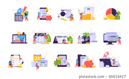 Monthly Payments Icon Set 80818427