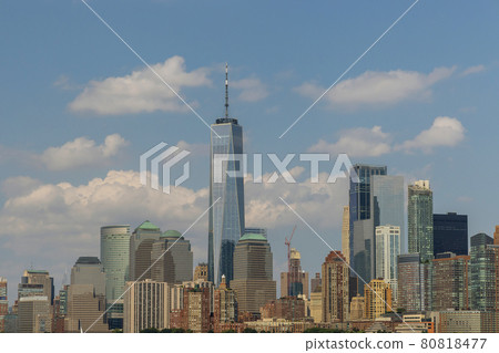Famous Lower Manhattan skyscrapers view in the daytime New York City, United States Famous Lower Manhattan skyscrapers view in the daytime New York City, United States 80818477