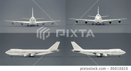 3d illustration. Large passenger aircraft of large capacity for long transatlantic flights. 3d illustration. Large passenger aircraft of large capacity for long transatlantic flights. 80818828