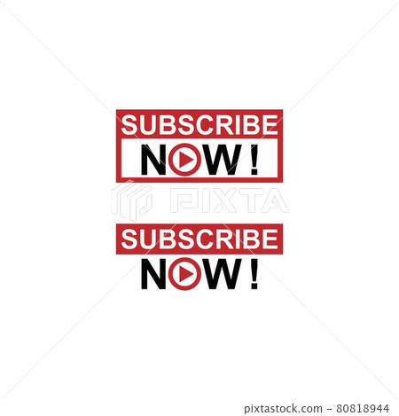 Subscribe now icon logo button template - Stock Illustration [80818944 ...