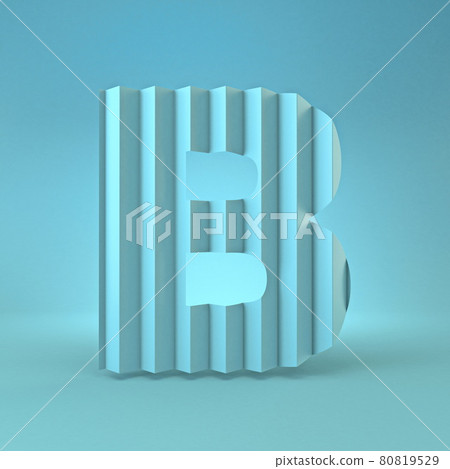 Cold blue font Letter B 3D Cold blue font Letter B 3D 80819529