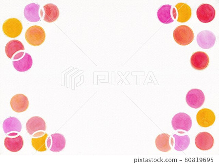 水彩點框空白 80819695