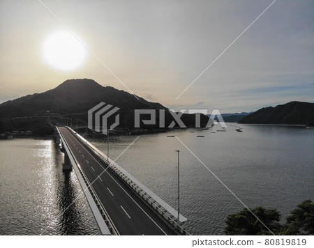 愛媛縣宇和島市久島大橋的風景 愛媛縣宇和島市久島大橋的風景 80819819