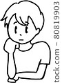 College student (male) thinking 80819903