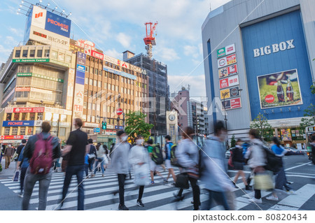 Corona-stricken people and town Takadanobaba Station Waseda Exit Square people street Shinjuku-ku, Tokyo Corona-stricken people and town Takadanobaba Station Waseda Exit Square people street Shinjuku-ku, Tokyo 80820434