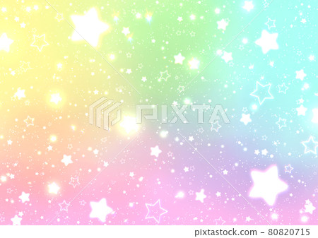 夢幻彩虹背景與可愛的星星 80820715