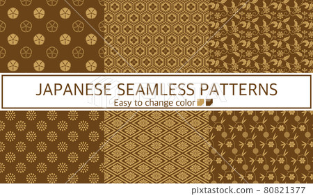 Japanese pattern seamless pattern set 80821377