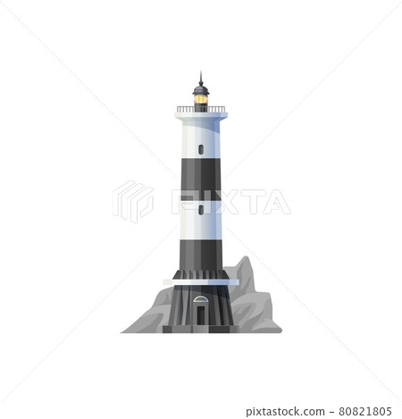 Lighthouse, marine seafaring beacon or light tower Lighthouse, marine seafaring beacon or light tower 80821805