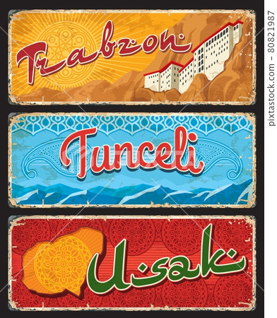 Trabzon, Tunceli and Usak Turkey il provinces 80821987