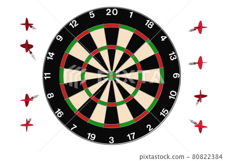 Darts 3D illustration 80822384