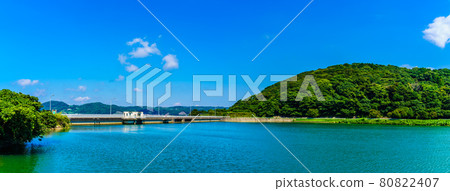 Takashima Underwater Dam Panorama [Matsuura City, Nagasaki Prefecture] 80822407