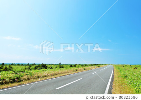 北海道夏日藍天江戶香線 北海道夏日藍天江戶香線 80823586