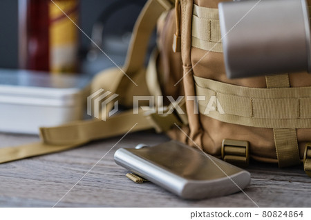 Mountaineering backpack and skittle camping equipment image Mountaineering backpack and skittle camping equipment image 80824864