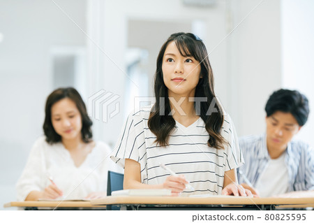 Young woman taking a lecture Photographing cooperation: Japanese language school attached to Chuo Institute of Technology Young woman taking a lecture Photographing cooperation: Japanese language school attached to Chuo Institute of Technology 80825595