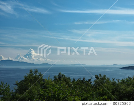 View of Harima Nada in the summer of 2021 from Cape Manyo 80825863