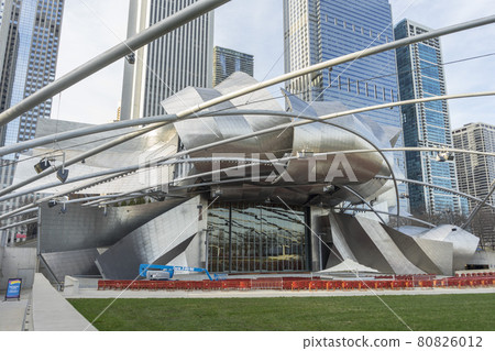 CHICAGO, ILLINOIS (USA) - April 22,2018 : Jay Pritzker Pavilion in summer at Millennium Park in Chicago,USA. 80826012