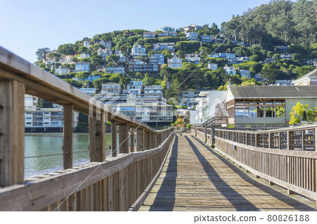 wooden pier of Sausalito near San Francisco,CA wooden pier of Sausalito near San Francisco,CA 80826188