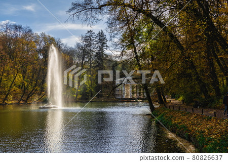 Snake fountain in the Sofiyivsky arboretum. Uman, Ukraine Snake fountain in the Sofiyivsky arboretum. Uman, Ukraine 80826637
