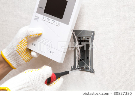 TV doorphone construction Intercom construction site TV doorphone construction Intercom construction site 80827380