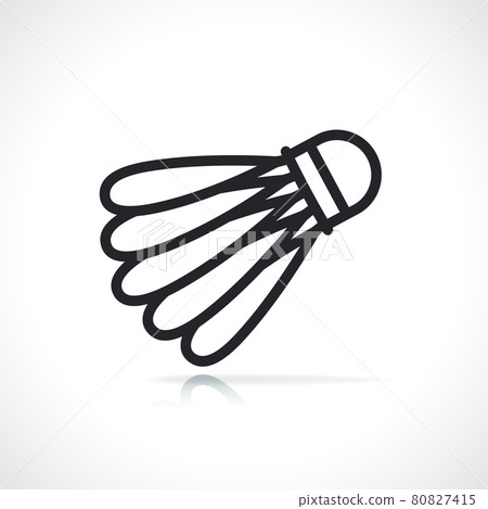 badminton shuttlecock thin line icon 80827415