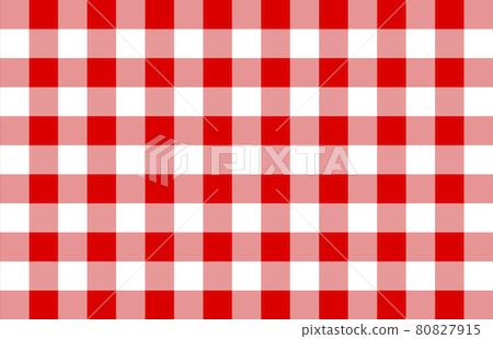 Red and white plaid (gingham check) background material 80827915