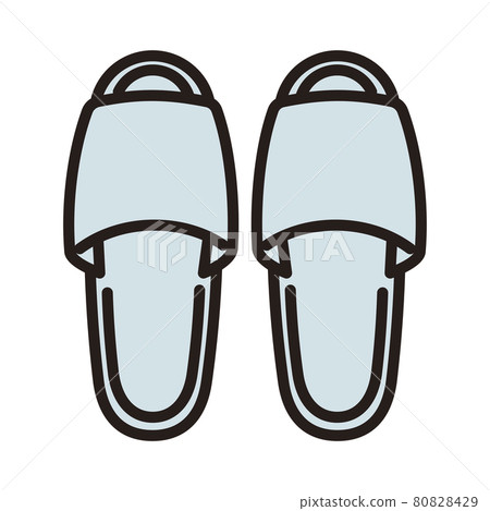Simple illustration, vector illustration of slippers Simple illustration, vector illustration of slippers 80828429