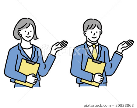 Business illustrations (men and women, quotations, bosses, seniors, consultations, surveys, questionnaires, sales, leaders, contracts, plans) 80828868