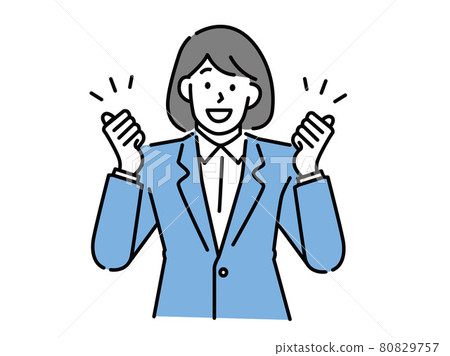 Business illustration (motivation, challenge, effort, woman, goal, independence, step-up, growth, guts pose, aspiration) 80829757