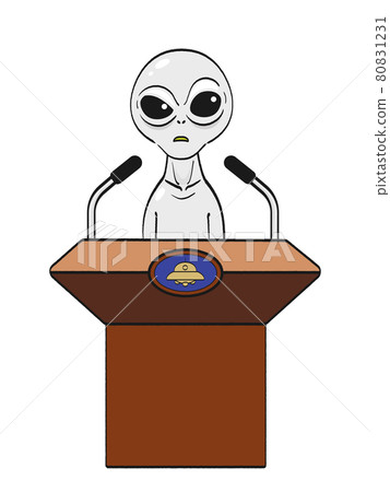 在新聞發布會期間的外星人 在新聞發布會期間的外星人 80831231