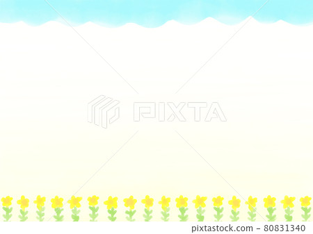 Sunflower and sky background frame illustration Sunflower and sky background frame illustration 80831340