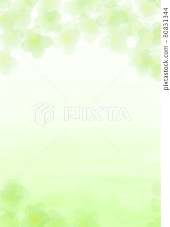 綠花水彩插圖壁紙 綠花水彩插圖壁紙 80831344