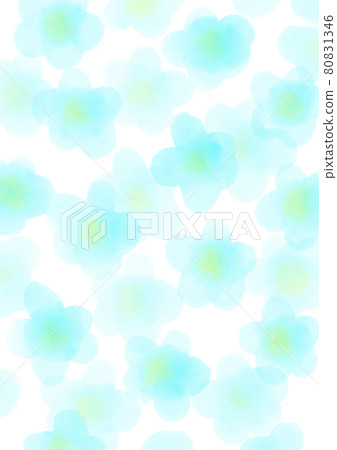 Blue flower watercolor illustration wallpaper Blue flower watercolor illustration wallpaper 80831346