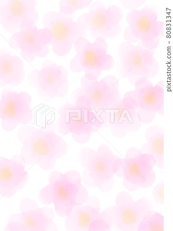 Pink flower watercolor illustration wallpaper Pink flower watercolor illustration wallpaper 80831347